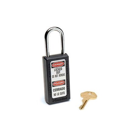 Master Lock Master Lock Safety 411 Series Zenex Thermoplastic Padlock, Black, 411BLK 411BLK